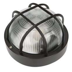 Smartwares Buitenlamp - Bull Eye - Rond - Zwart - IP44 - E27 - 10.021.56