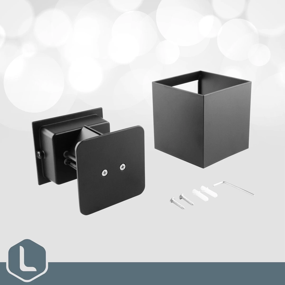 Lura Life - Design Wandlamp Kubus Met Bewegingssensor - LED - Zwart - 3000K Warm Wit - IP65 Waterdicht - Muurlamp - Geschikt Voor Binnen & Buiten - Motion Sensor - Afbeelding 6