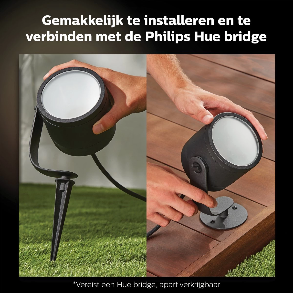 Philips Hue Lily XL-tuinspot - Wit En Gekleurd Licht - Zwart - Laagspanning - Afbeelding 5
