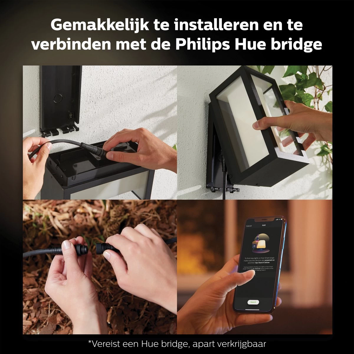 Philips Hue Impress Muurlamp - Wit En Gekleurd Licht - Zwart - Laagspanning - Afbeelding 6