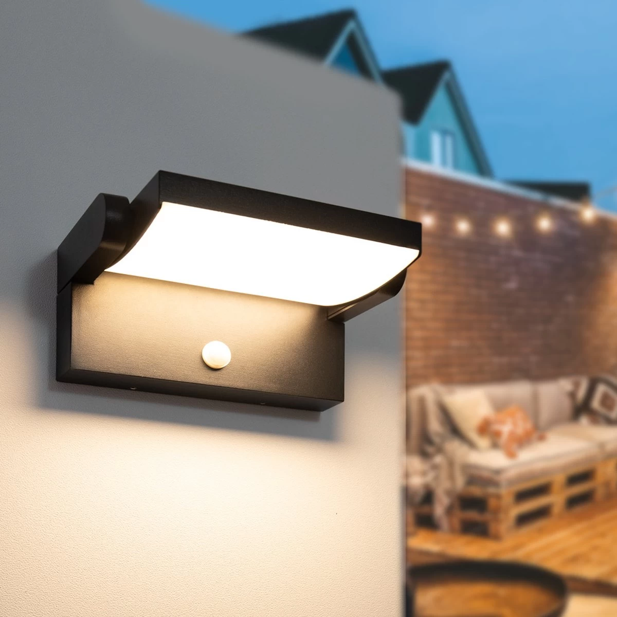 Verstelbare Wandlamp Berlin Met Sensor - Zwart | Ideale Tuinlampen Voor Aan De Muur, Wand Of Schutting - Afbeelding 5