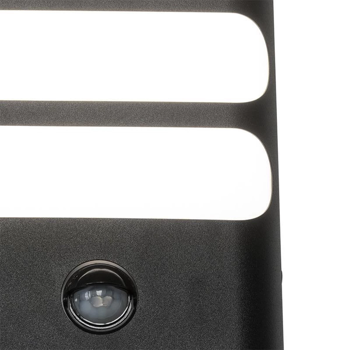 QAZQA Gaev - Moderne LED Wandlamp Met Bewegingsmelder | Bewegingssensor | Sensor Voor Buiten - 1 Lichts - D 5 Cm - Zwart - Buitenverlichting - Afbeelding 2