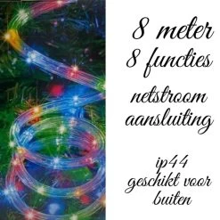 Lichtslang LED Slinger 8m - Veelkleurig - Lichtsnoer - LED - Ledsnoer - Kerstverlichting - Kerst - Terrasverlichting - Binnen - Buiten - Multifunction 34W - 8M - Guirlande - Snoer - Professioneel Decoreren