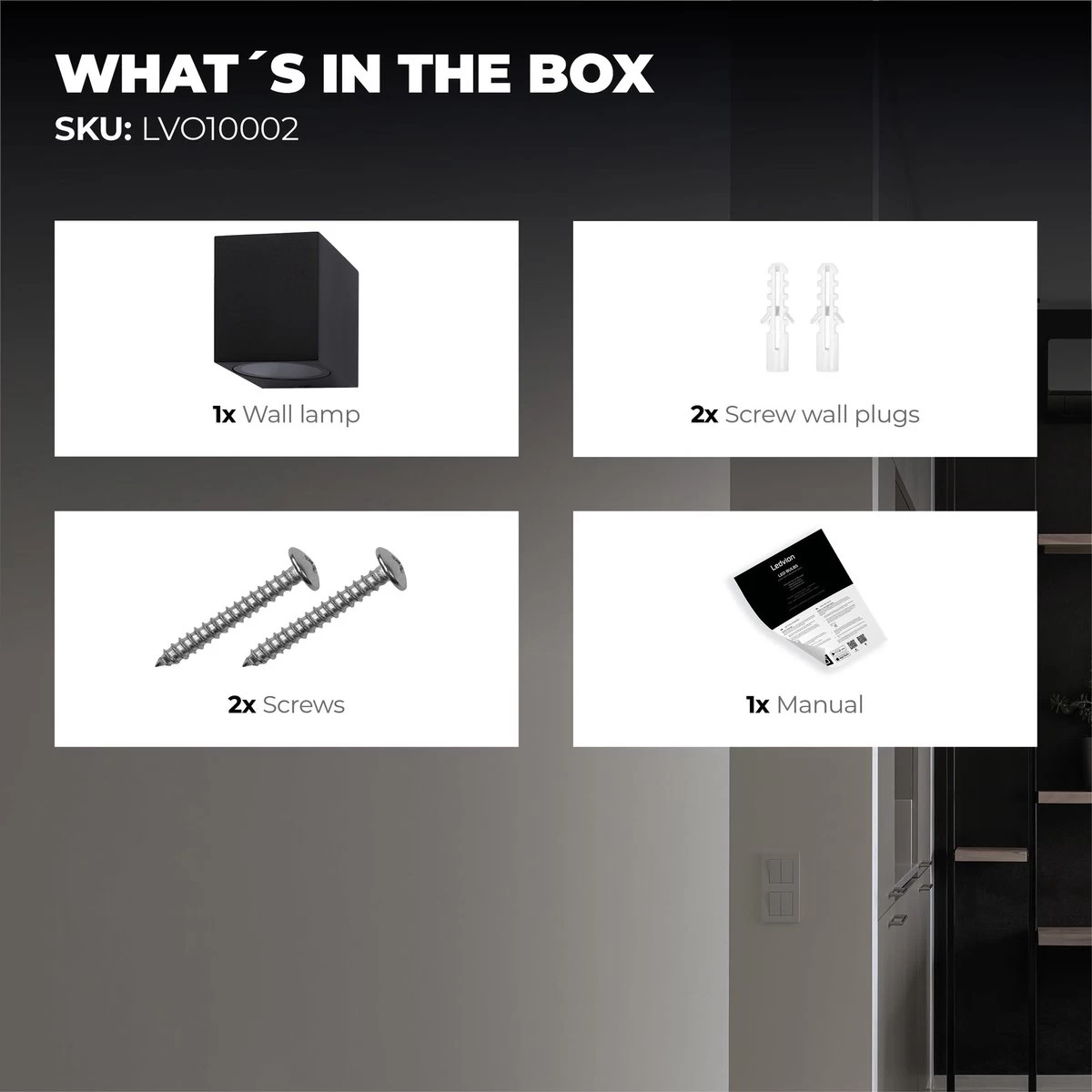 Ledvion Hydra - Wandlamp Buiten - Zwart - GU10 Fitting - IP54 - Afbeelding 6