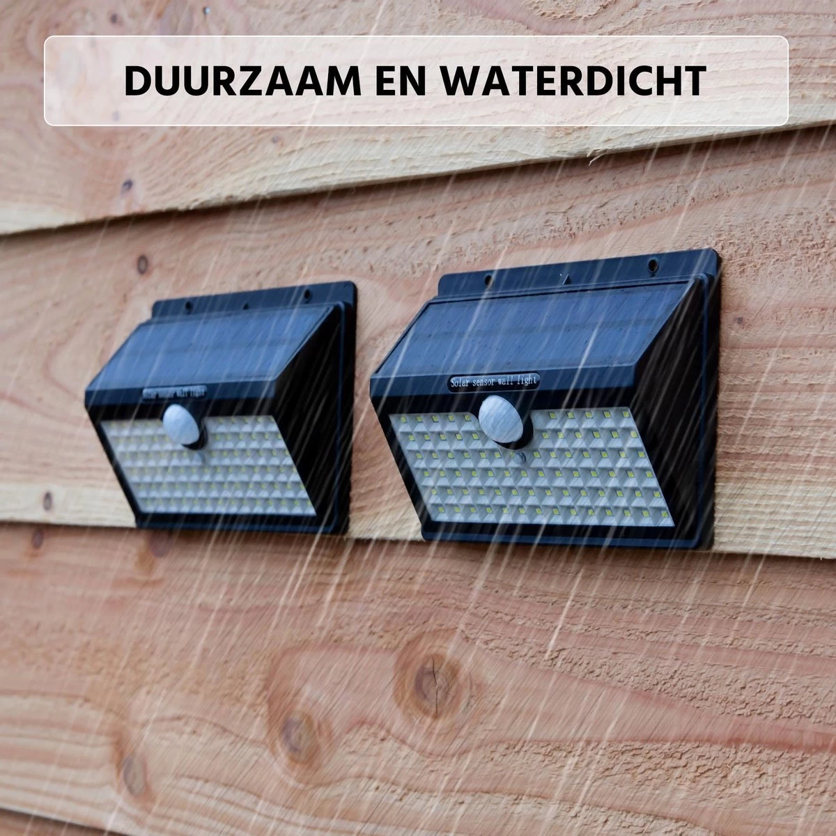 Gadgy Solar Buitenlamp Met Bewegingssensor - Wandlamp Set Van 2 - 78 Led's - Tuinverlichting Op Zonne-energie - IP45 Waterdicht Voor Tuin / Wand / Oprit - Afbeelding 6