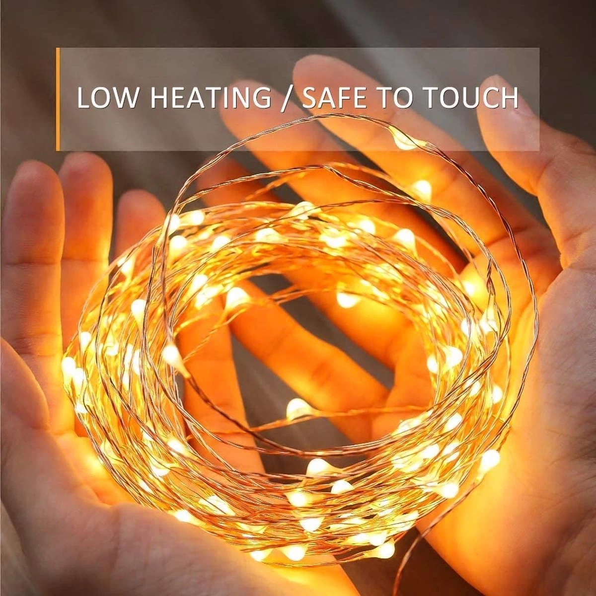 BOTC Lichtsnoer Binnen En Buiten Met Afstandsbediening - Fairy Lights 10 Meter - LED Lampjes Slinger - Soothe Lichtsnoer Binnen - Op Batterijen - Warm White - Afbeelding 9