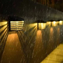 Solar Wandlamp Buiten 'Stripe' - Set Van 4 Stuks - Wandlamp Op Zonne-energie