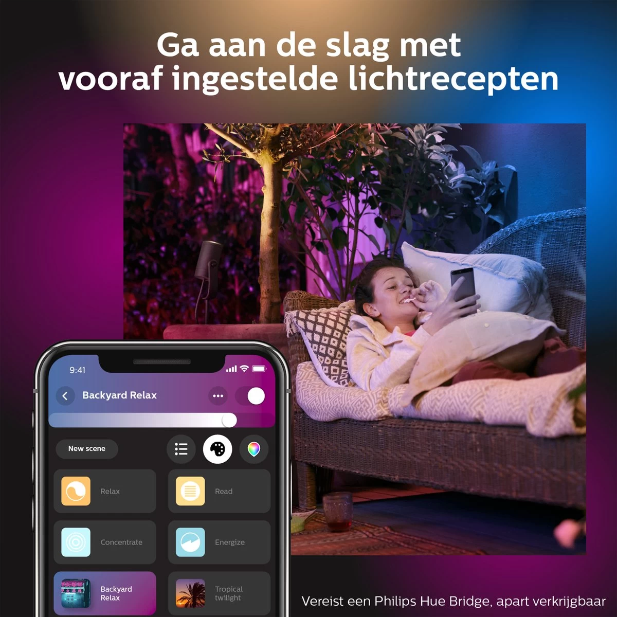 Philips Hue Lily Tuinspot - Wit En Gekleurd Licht - 1-spot - Zwart - Laagspanning - Uitbreiding - Afbeelding 4
