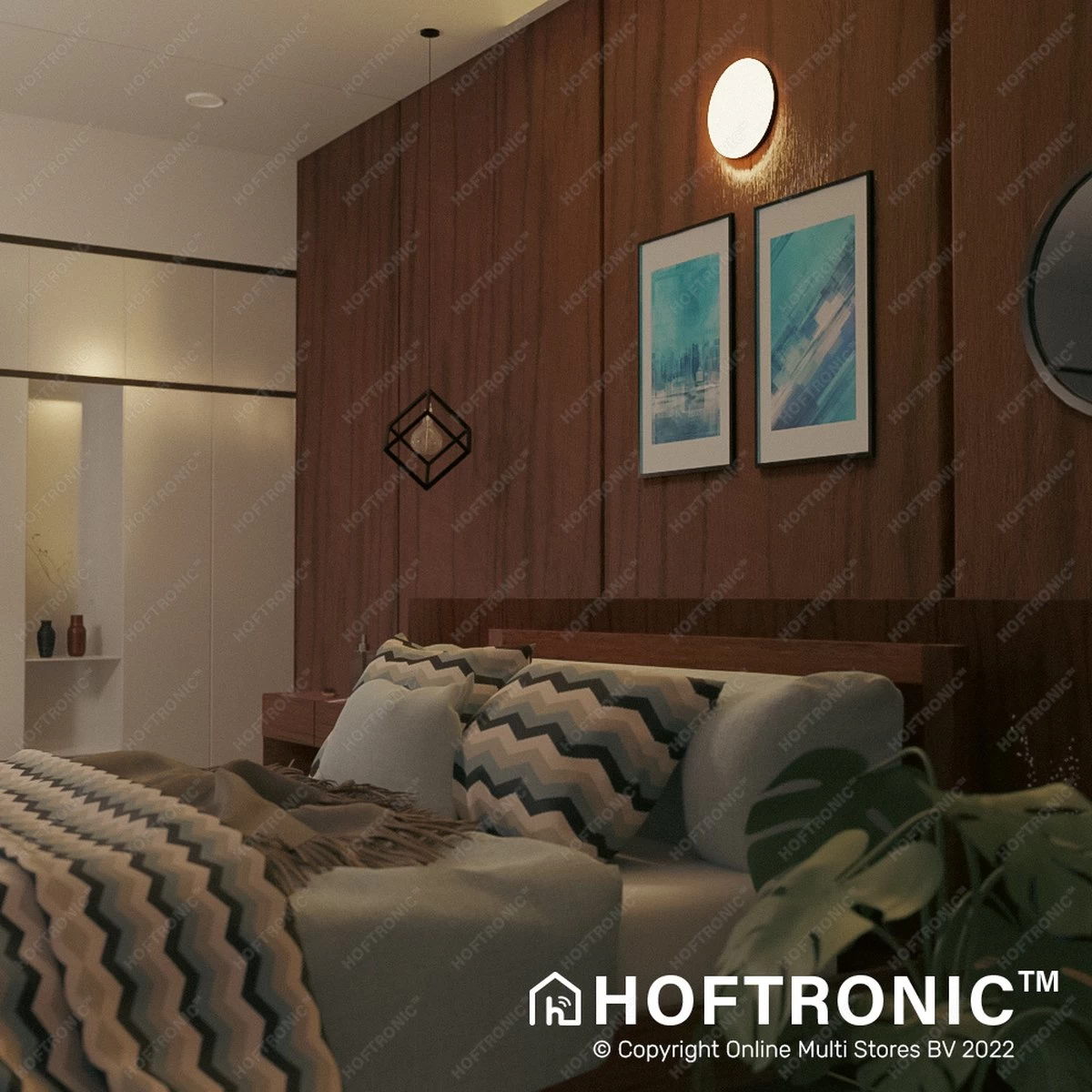 Lumi - 16W Slimme Plafondlamp Badkamer Zwart - IP54 Waterdicht - Smart Home WiFi + BLE - 2700K-6500K White Ambiance - Ø30 Cm - Afbeelding 7