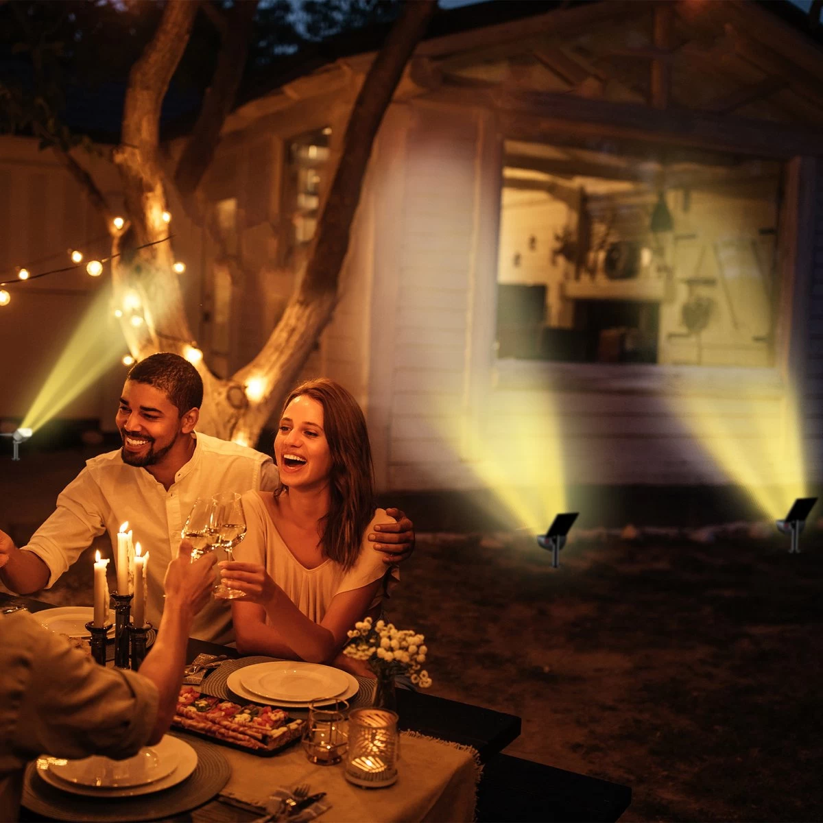 Happy Goods - Solar Prikspot - Buitenlampen - Tuinsteker - Buiten - Solar - Tuinverlichting - Lampen - Buiten Verlichting - Tuinlantaarn - Padverlichting - Zonne-energie - Warm White - Prikspot - Zomer - Duurzaam - Afbeelding 2