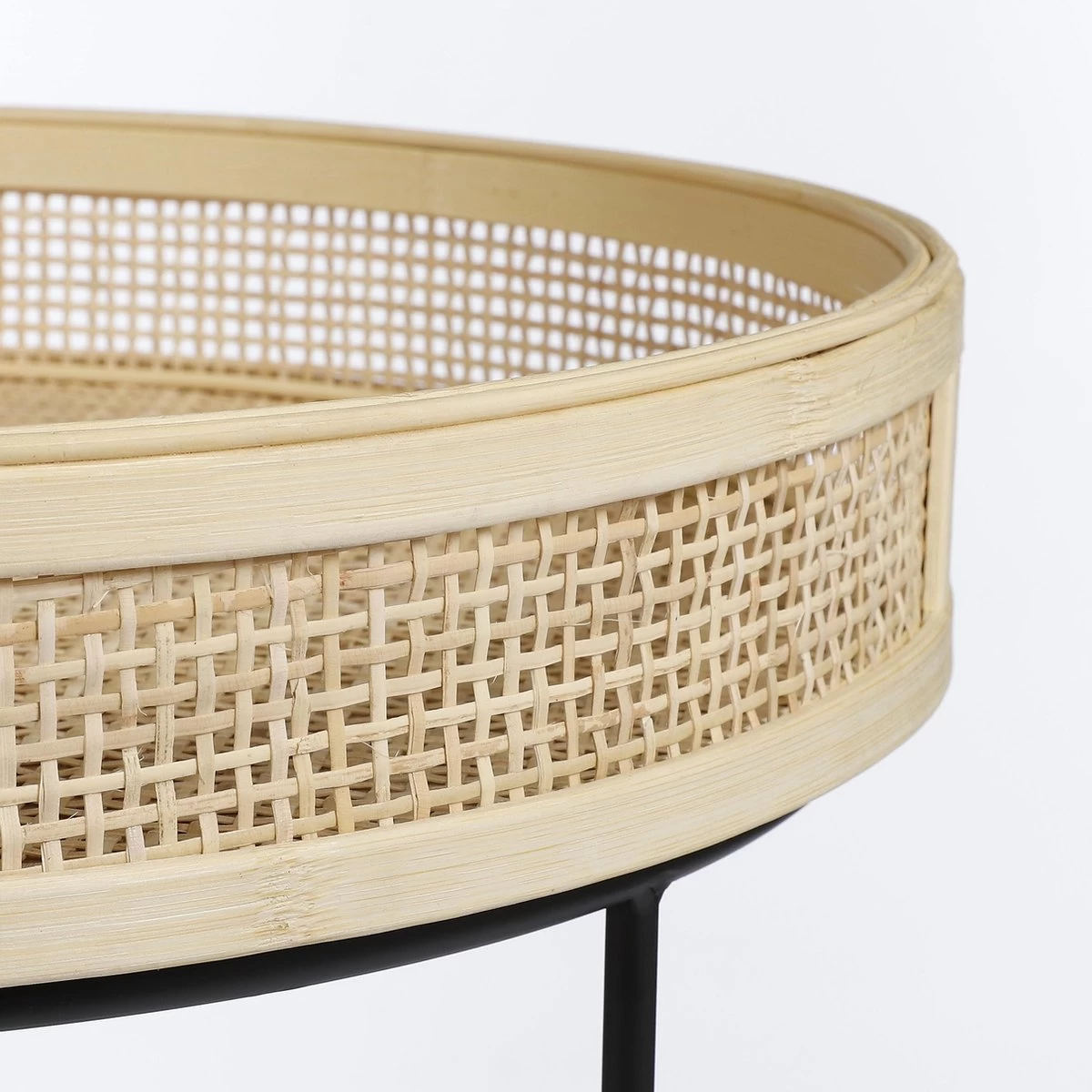 Mica Decorations Leandro Bijzettafel - Set Van 2 - H45 X Ø45 Cm - Zwart - Afbeelding 2