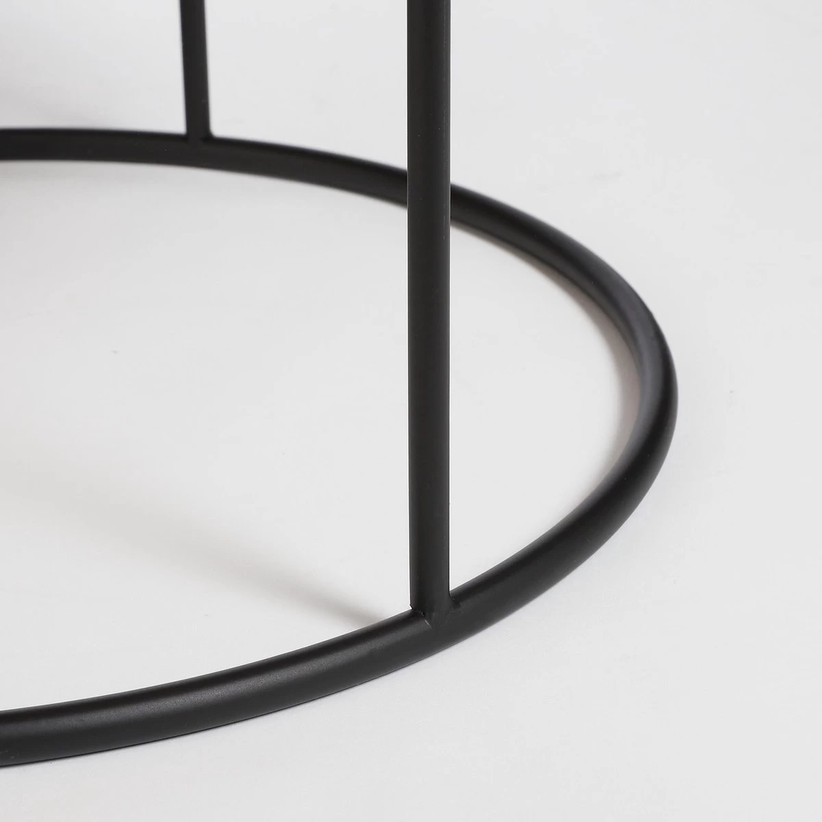 Mica Decorations Leandro Bijzettafel - Set Van 2 - H45 X Ø45 Cm - Zwart - Afbeelding 5