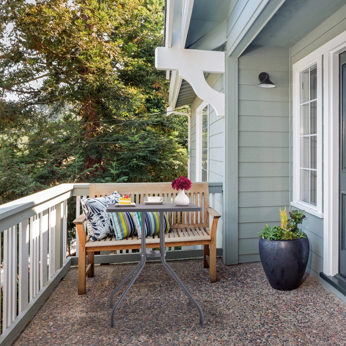 Relaxdays Tuintafel Vierkant - Buitentafel - Kleine Eettafel Tuin - Balkontafel Kunststof - Afbeelding 3