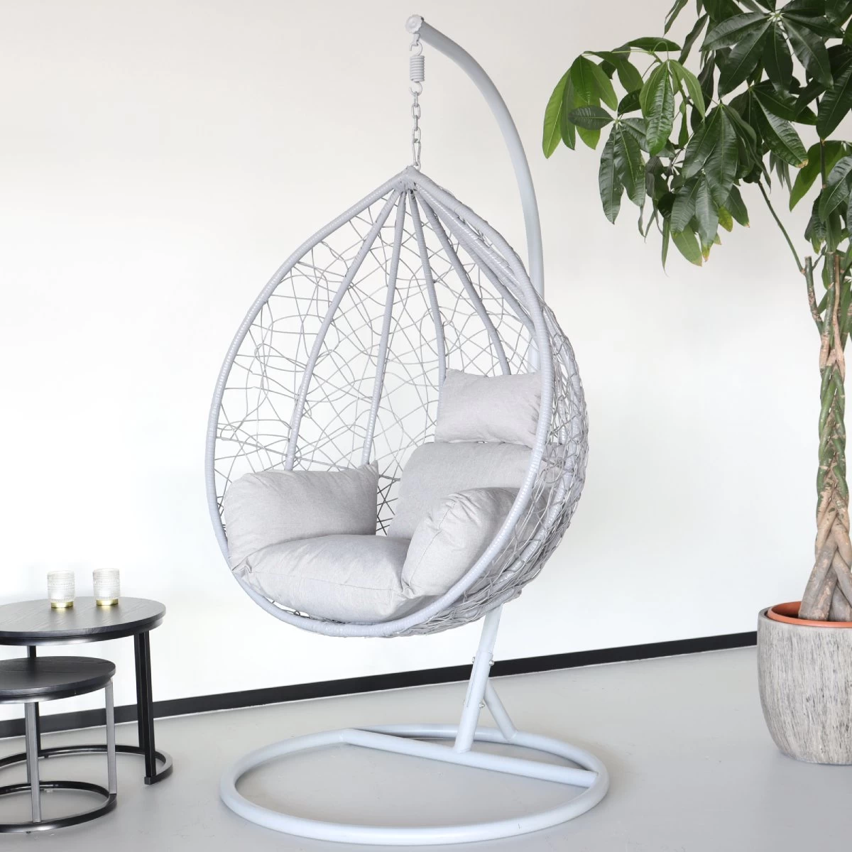 Egg Hangstoel Roundabout Grijs - Afbeelding 2