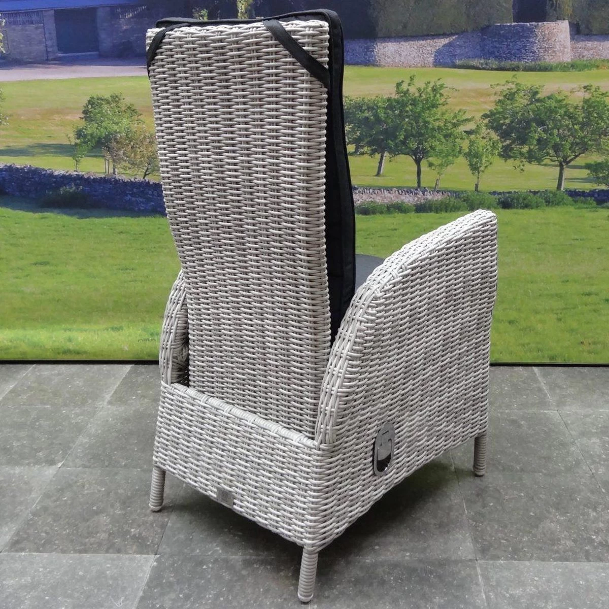 Menorca Dining Tuinstoel Verstelbaar Wit Grijs - Afbeelding 4