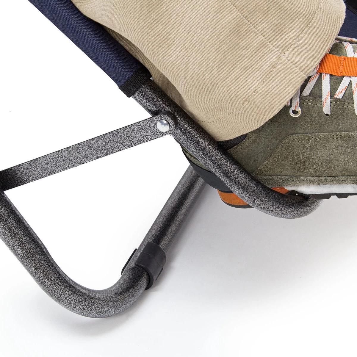 Relaxdays Ligstoel Inklapbaar - Ligbed Met Hoofdsteun - Strandstoel Verstelbaar - Camping - Donkerblauwe - Afbeelding 10