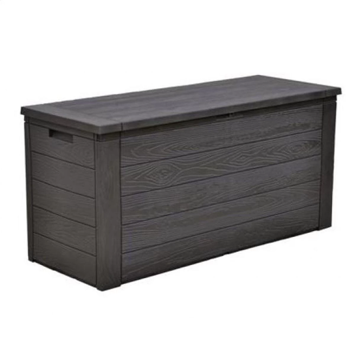 Merkloos Woody Tuin Opbergbox - 324 Liter 45x120x60 Cm - Tuinkussenbox - Antraciet/bruin - Afbeelding 10