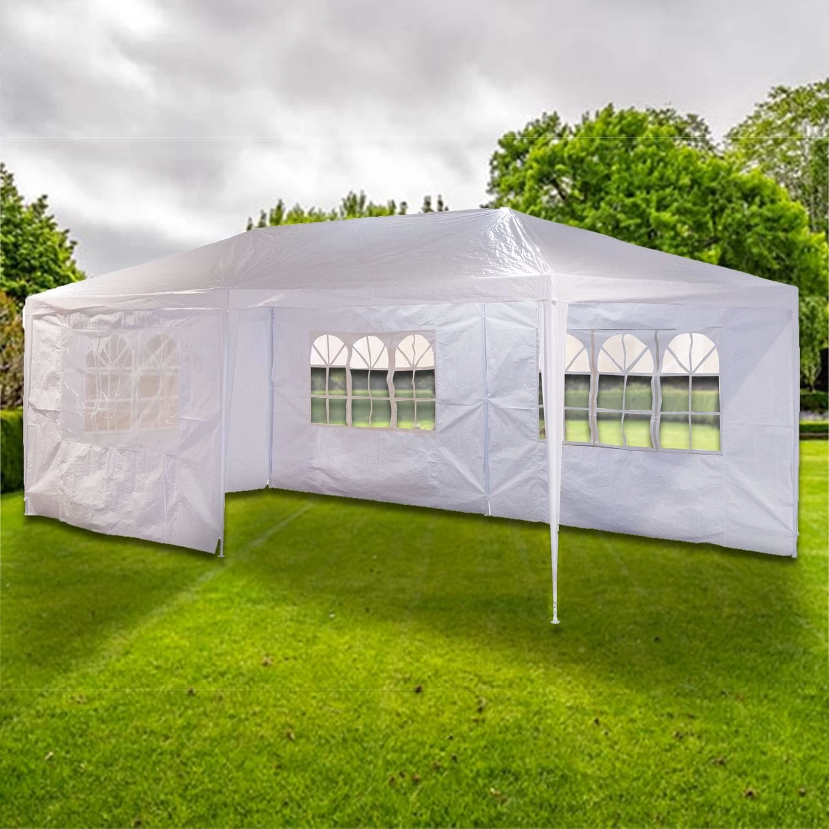 MaxxGarden Partytent - Paviljoen - 300 X 600 X 250 Cm - Met Zijwanden - Waterdicht Pro - 32mm Buizen – Wit - Afbeelding 7
