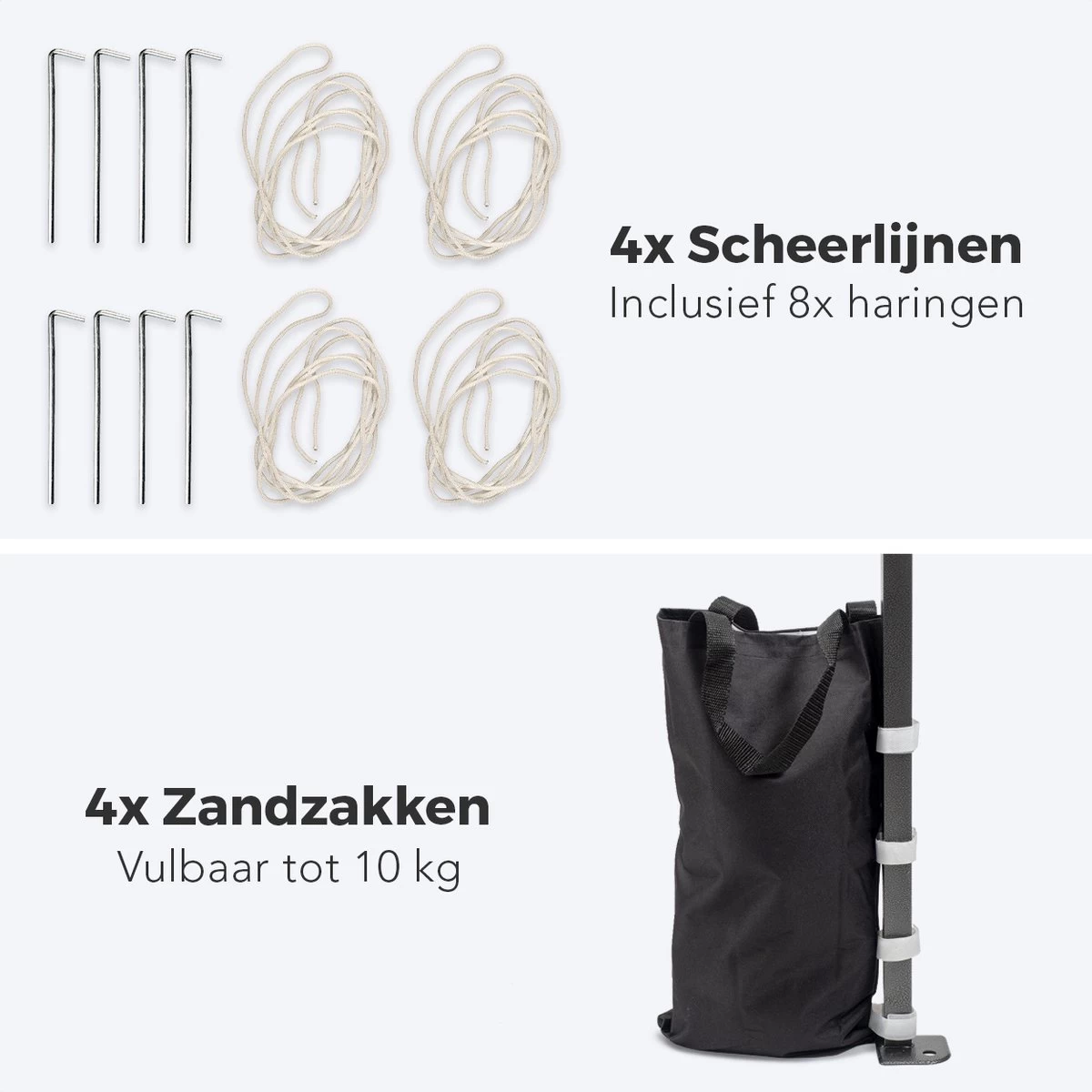 LifeGoods Partytent - 3x3 M - Zijwanden - Easy Up - Opvouwbaar - Waterdicht - Draagtas Met Wieltjes - Donkerblauw - Afbeelding 9