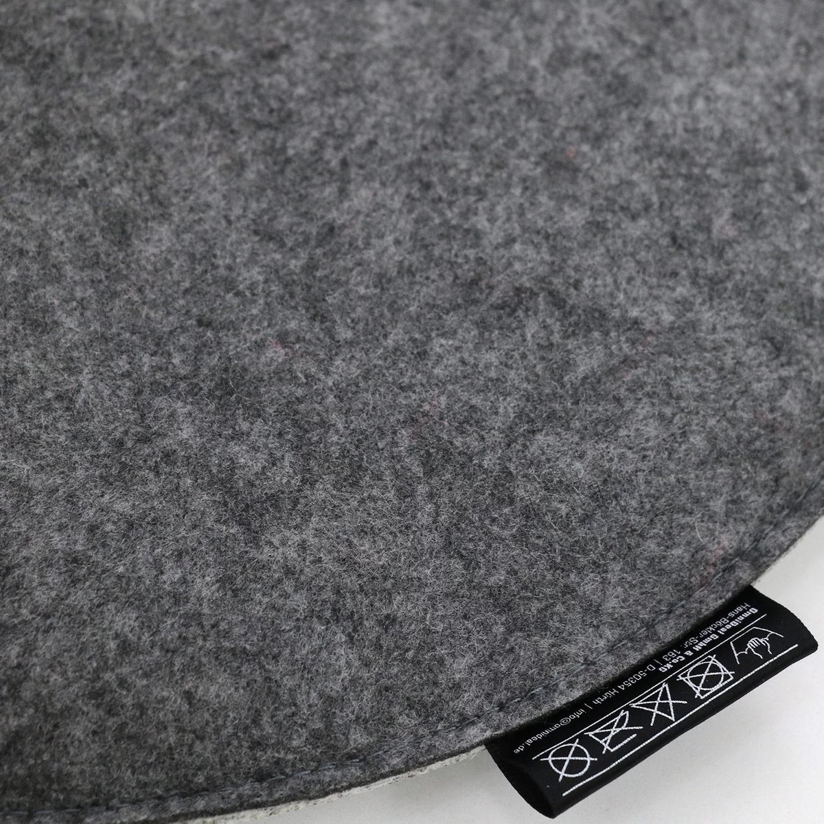 30mm Vilten Zitkussen Rond - Ø 35cm Stoelkussen Stoelpad Zacht 2-kleurig Grijs - Afbeelding 8