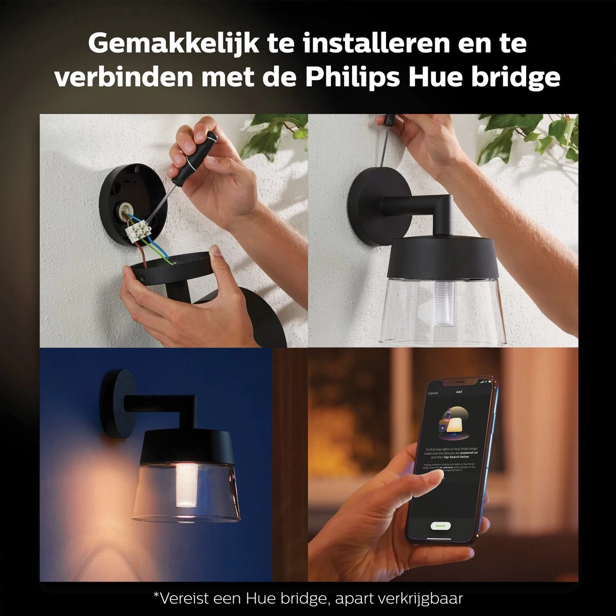 Philips Hue Attract Muurlamp - Wit En Gekleurd Licht - Zwart - Afbeelding 10