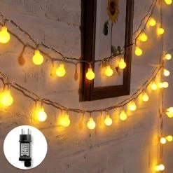 Partizzle 12m Lichtsnoer - Buiten & Binnen - Kamer Decoratie Lichtjes Slinger Tieners - Lampjes Lichtslinger Kinderkamer - Fotoslinger - Sfeer En Feestverlichting - Tuinverlichting - Warm Wit / 120 LEDs