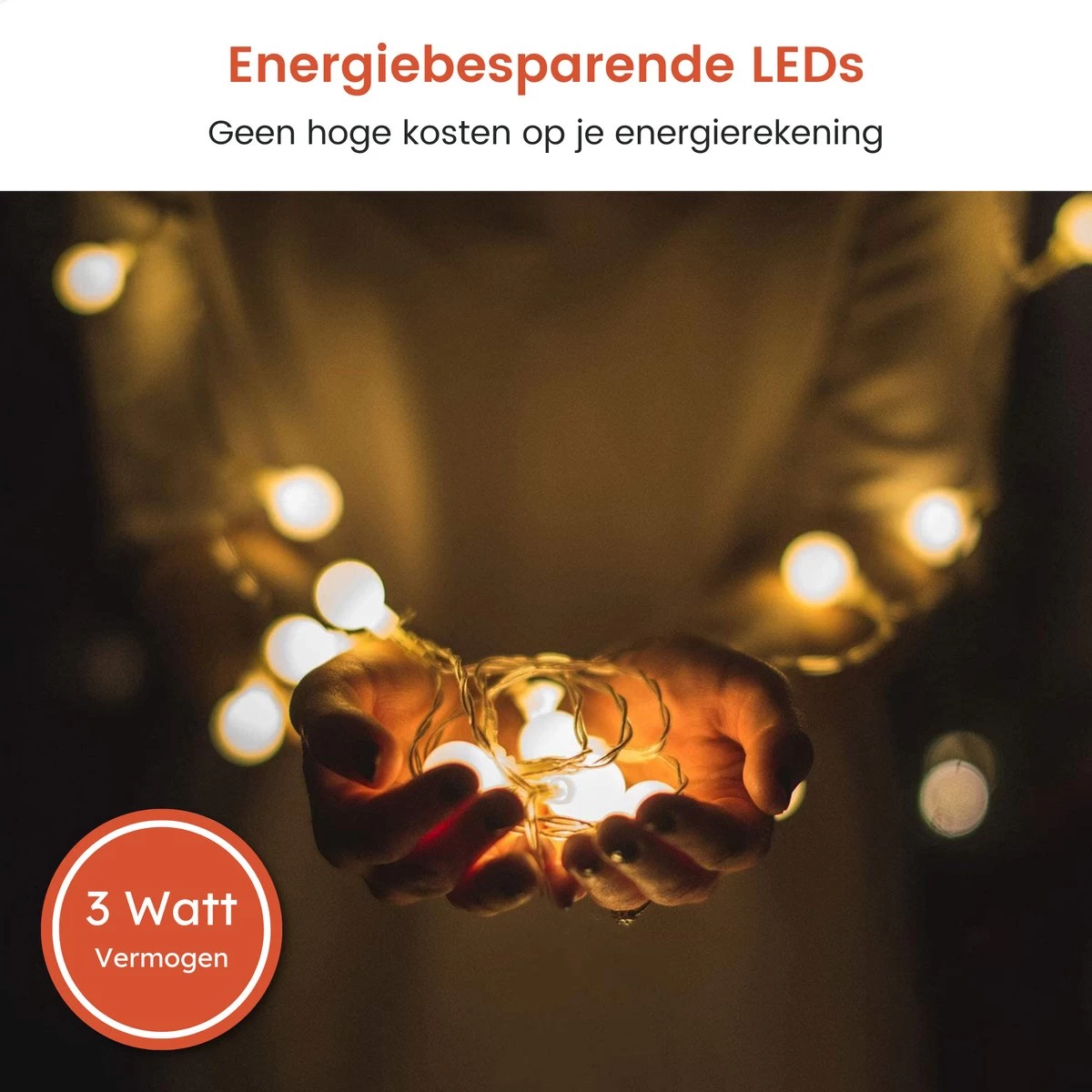 Partizzle 12m Lichtsnoer - Buiten & Binnen - Kamer Decoratie Lichtjes Slinger Tieners - Lampjes Lichtslinger Kinderkamer - Fotoslinger - Sfeer En Feestverlichting - Tuinverlichting - Warm Wit / 120 LEDs - Afbeelding 3