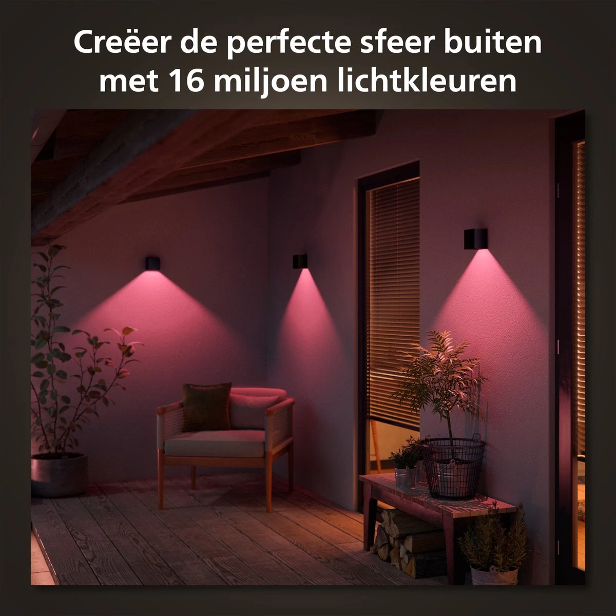 Philips Hue Resonate Down - Muurlamp - Wit En Gekleurd Licht - Zwart - Afbeelding 5