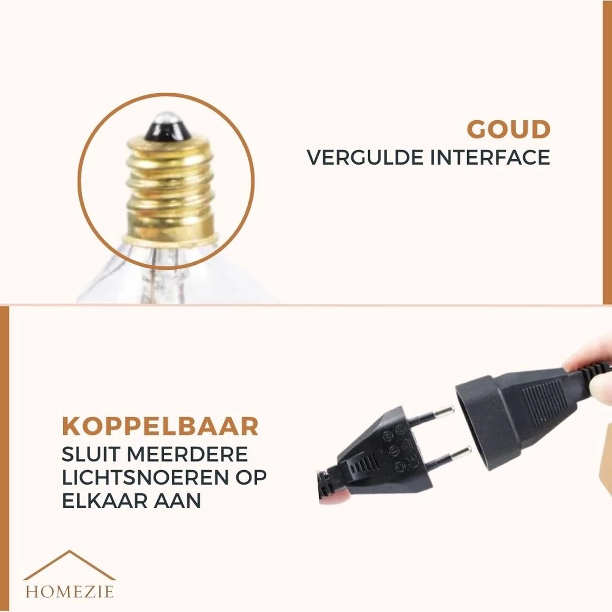 Homezie Lichtsnoer | 16 Meter | Waterdicht | 30 LED Bulbs | Lampjes Slinger | Tuinverlichting | Tuinverlichting Buiten Lichtsnoeren | Lichtsnoer Buiten | Prikkabel - Afbeelding 3