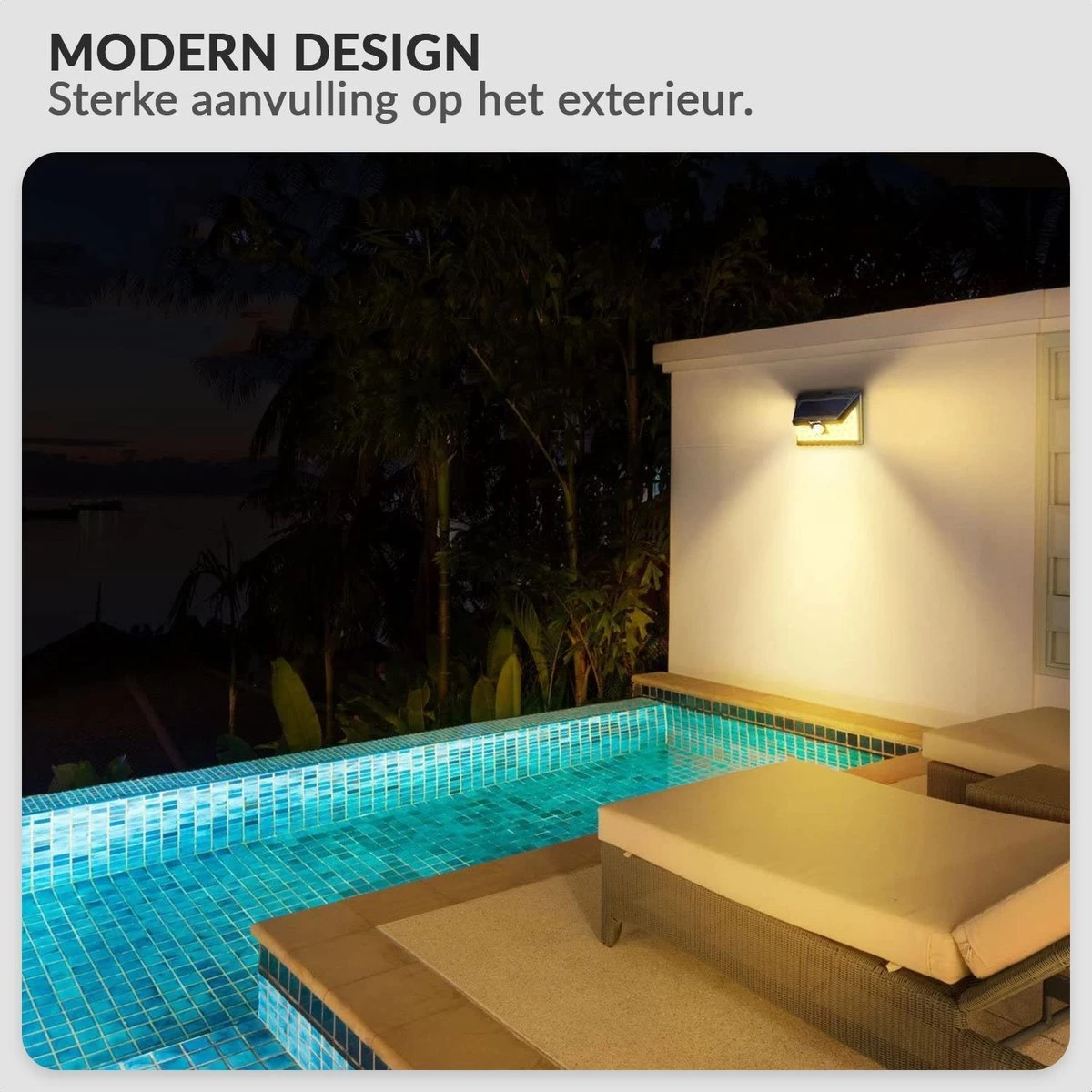 SensaHome Solar Lamp 34 Led Met Bewegingssensor Voor Buitenverlichting | Slimme Lamp | Energievriendelijk Op Zonne-energie | Buitenverlichting Wandlamp Met Sensor En Led - Afbeelding 10