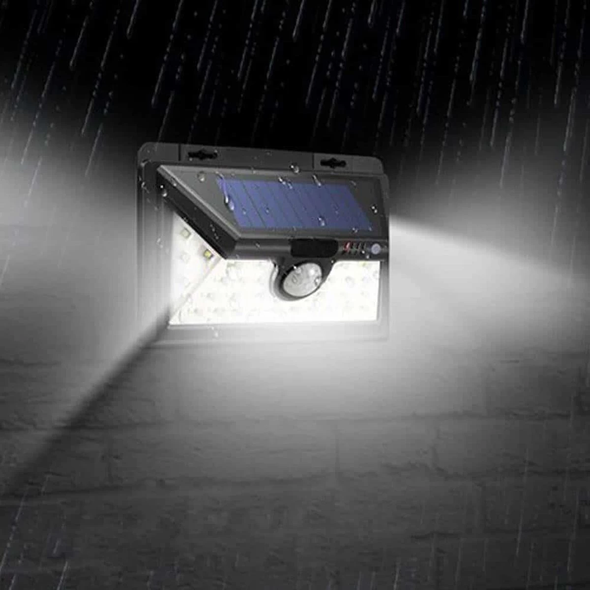 SensaHome Solar Lamp 34 Led Met Bewegingssensor Voor Buitenverlichting | Slimme Lamp | Energievriendelijk Op Zonne-energie | Buitenverlichting Wandlamp Met Sensor En Led - Afbeelding 14