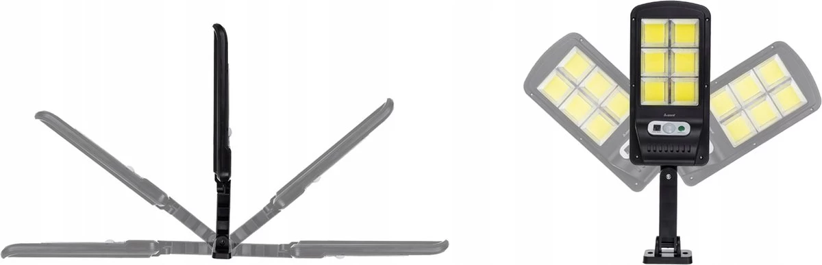 Solar Buitenlamp - Bewegingssensor - 120 LED - Buiten & Tuin Sensor - IP65 - Afstandsbediening - Buitenverlichting Op Zonne-energie - Rheme - Afbeelding 6