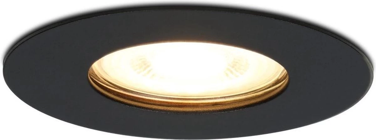HOFTRONIC™ LED Inbouwspots 3 Spots - Zwart - Rond - IP65 - GU10 - Dimbaar - Spot Bari - 5 Watt 2700K Warm Wit - Afbeelding 2