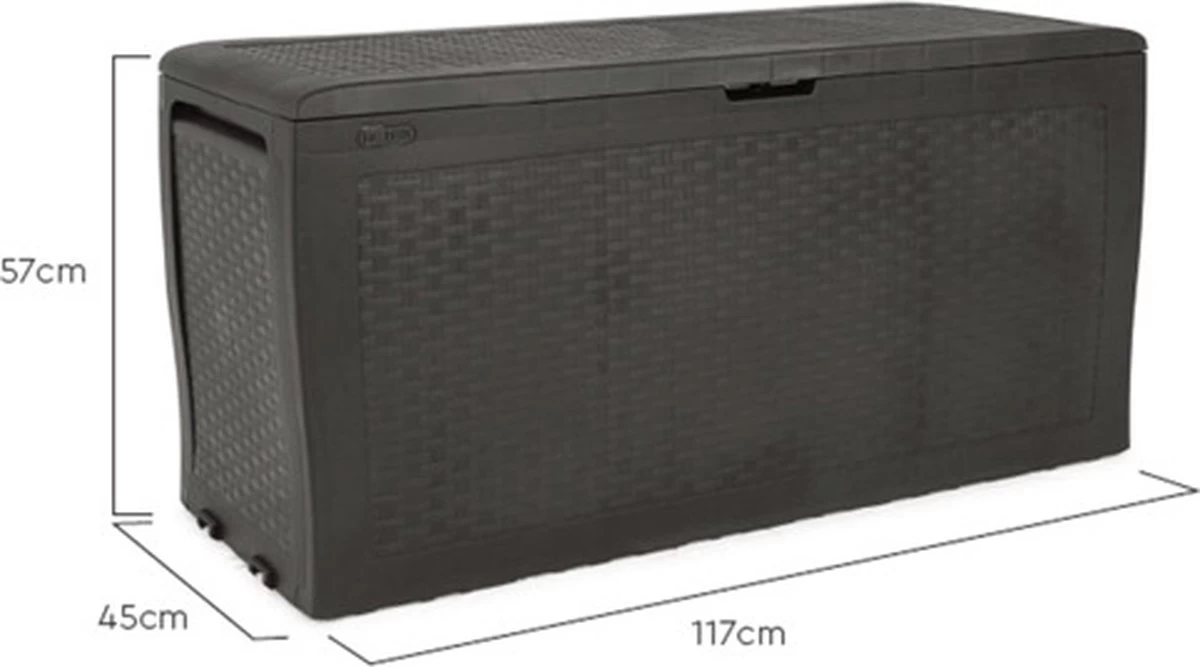 Keter Samoa Opbergbox - 270 L - 117x45x57 Cm - Grafiet - Afbeelding 8