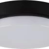 Led Buiten Plafondlamp - Geschit Voor Binnen En Buiten Opbouwlamp - 18w - 4000K Daglicht - 2235 Lumen - Rond - Zwart/Wit - 210 Mm - IP65