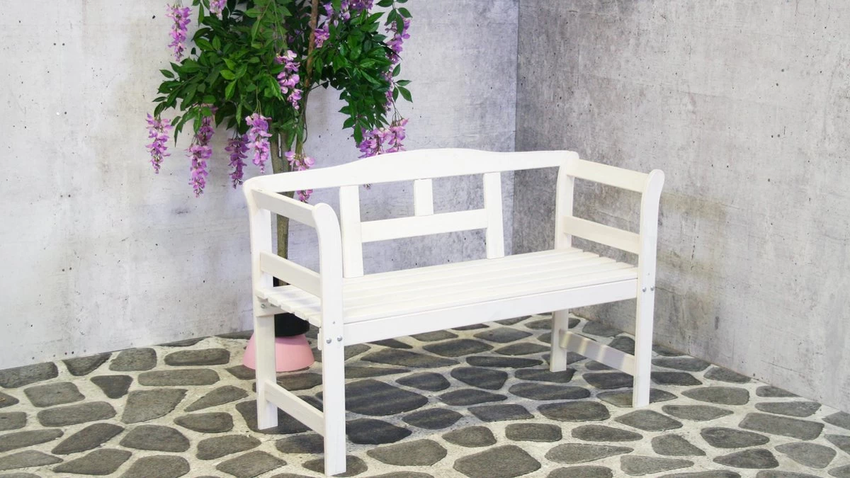 SenS-Line Friesen Tuinbank - Hout - Wit - Afbeelding 8