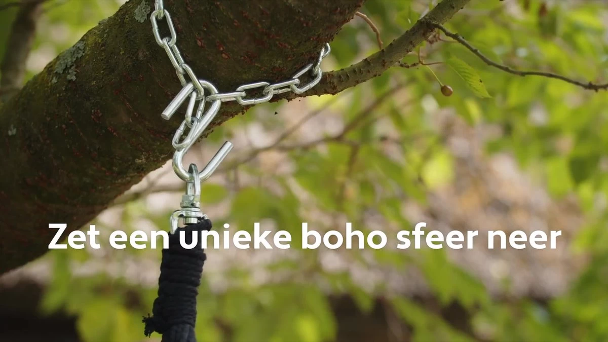 Vita5 XXL Hangstoel | Binnen&Buiten Hangnest | Incl. 2 Kussens En Boekenvak | Volwassenen&Kinderen | Hangmatstoel Tot 225kg | Grijs - Afbeelding 12