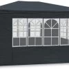 MaxxGarden Partytent - Paviljoen - 3x4m - Incl. Zijwanden - Waterdicht - Antraciet