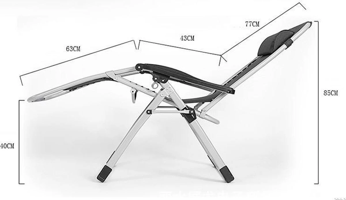 Brulo - Ligstoel Tuin - Ligstoelen - Strandstoel Opvouwbaar - Tuinstoel - Incl Tafel En Hoofdkussen - Afbeelding 7
