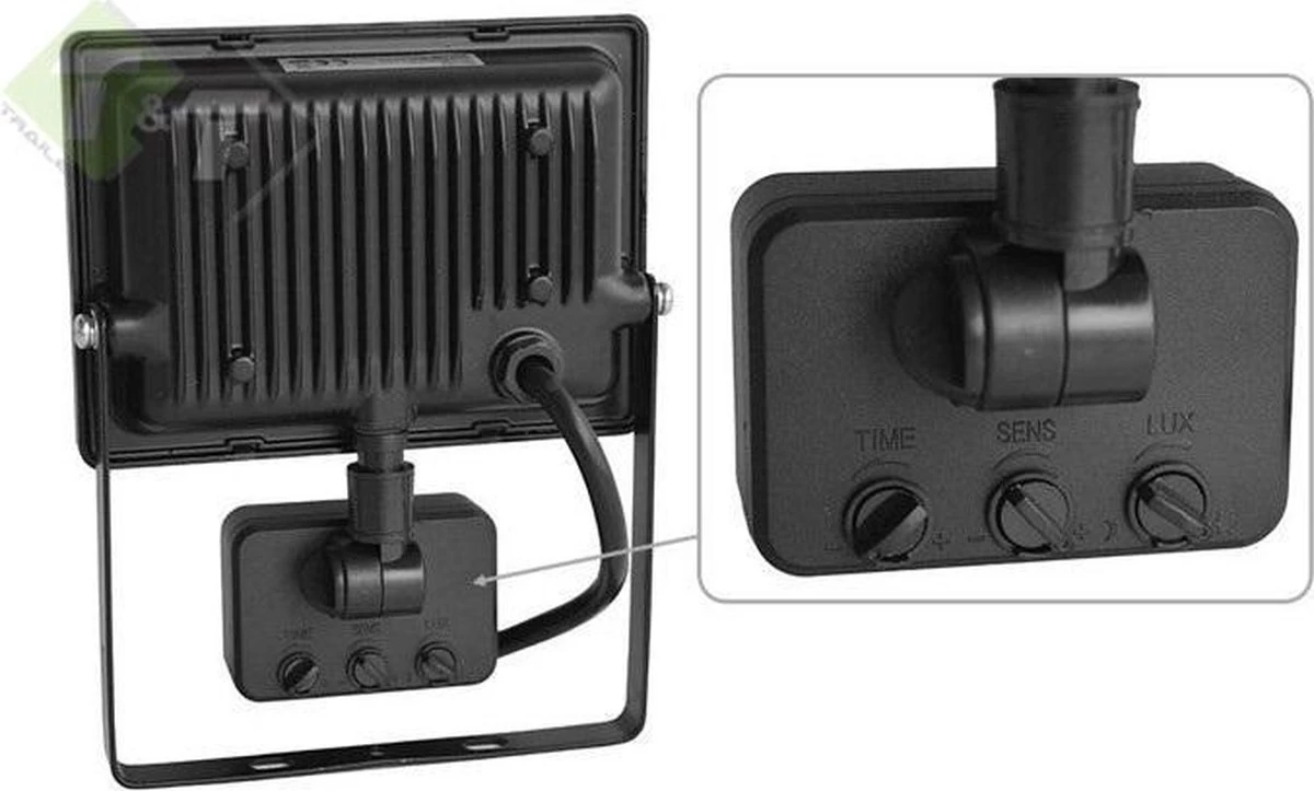 Hofftech LED Straler - Bouwlamp SMD Met Sensor - 10 Watt - IP65 - Afbeelding 6