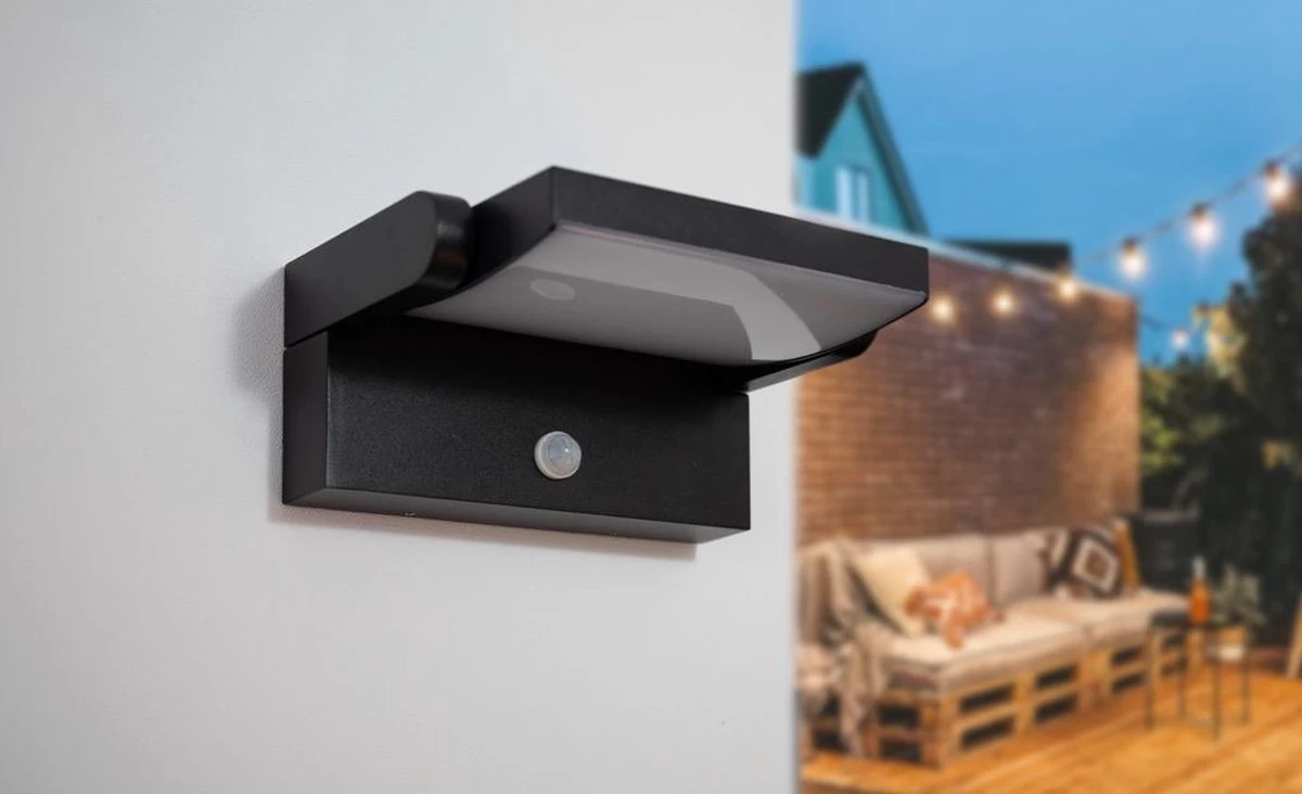 Verstelbare Wandlamp Berlin Met Sensor - Zwart | Ideale Tuinlampen Voor Aan De Muur, Wand Of Schutting - Afbeelding 9