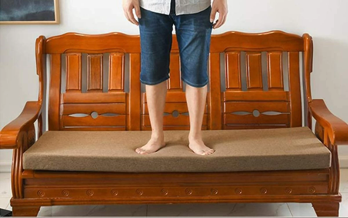 5 Cm Dikker Comfortabel Outdoor Tuin Bank Kussen, 2-4 Zitplaatsen Patio Swing Zitkussen - Afbeelding 3