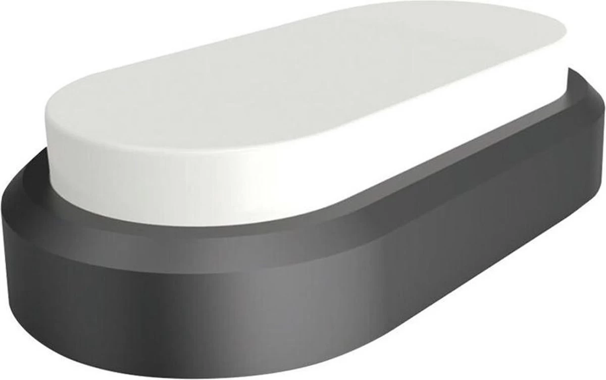 V-Tac Zwarte Ovale LED Plafondlamp Klein