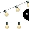 Tuin Lichtsnoer Met Warm-wit Lampjes Van WDMT™ | 13,55 Meter Lang | 20 Stuks LED Lamp Tuin Verlichting Snoer | Sfeervolle Tuinverlichting