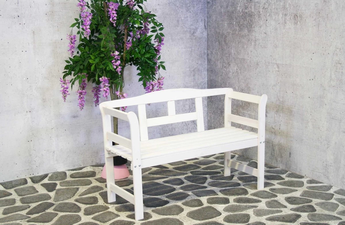 SenS-Line Friesen Tuinbank - Hout - Wit - Afbeelding 9