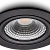 Ledisons LED Inbouwspots Zwart Met Driver - Dimbaar Kantelbaar IP54 3W 2700K Warm Wit Licht 240V 60 Stralingshoek >90 CRI Traploos Dimmen - Vivaro Zwart - Slechts 23MM Inbouwdiepte! 5 Jaar Garantie Energieverbruik: A++
