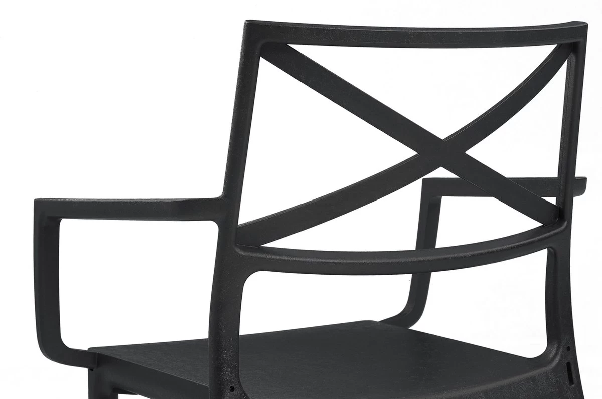 Keter Metalix Tuinstoelen - 4 Stuks - 53,3x60,2x81,3 Cm - Zwart - Afbeelding 4