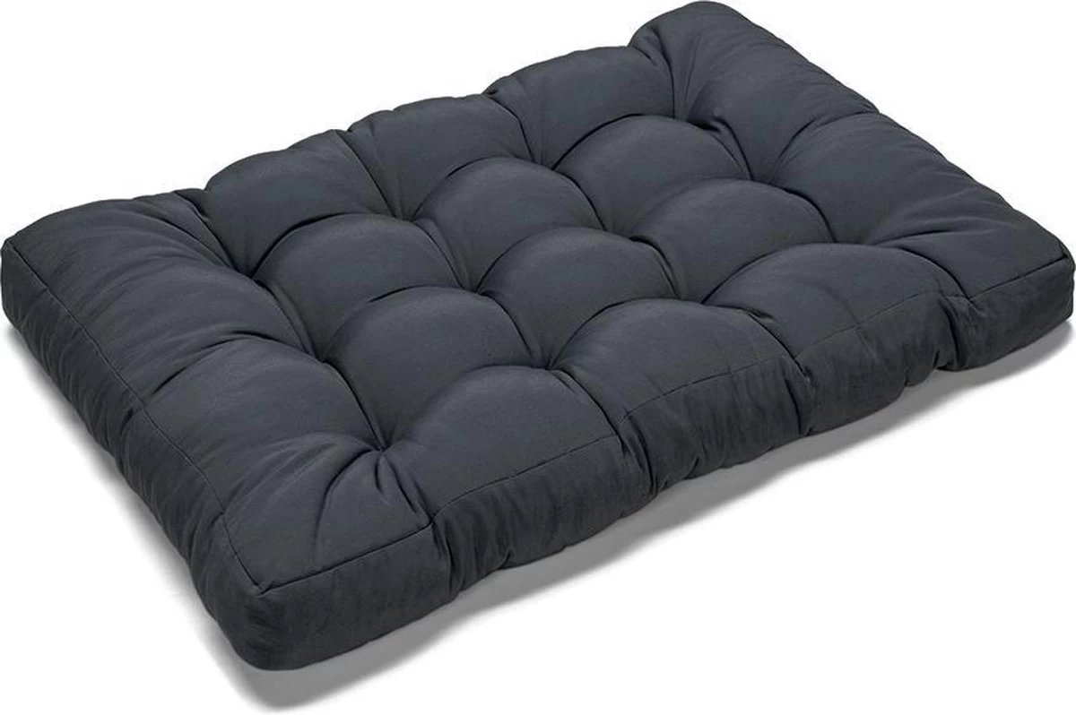 Palletkussen Basic Comfort Zitgedeelte Grijs 120x80x15cm - Afbeelding 2