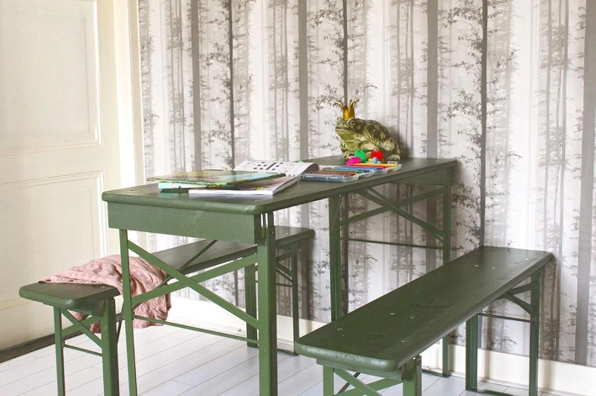 MaximaVida Inklapbare Biertafel Berlijn 120 X 50 Cm Olijfgroen - FSC Hout - Afbeelding 7