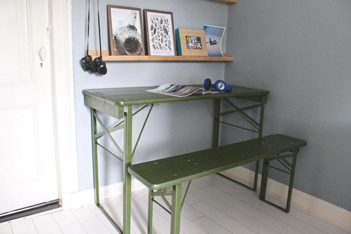 MaximaVida Inklapbare Biertafel Berlijn 120 X 50 Cm Olijfgroen - FSC Hout - Afbeelding 8